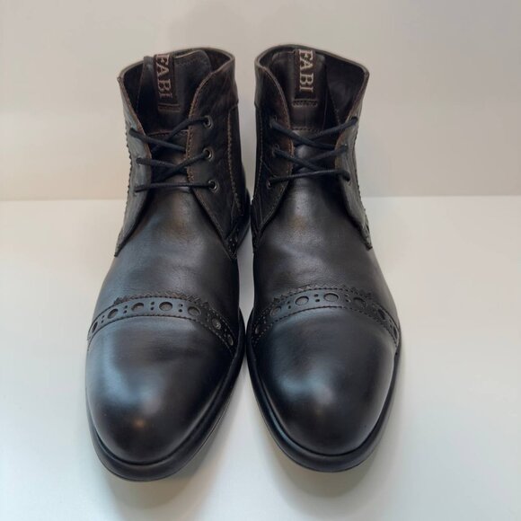 Fabi Men’s Black Leather Ankle Boots - Size 9 US - Picture 2 of 7